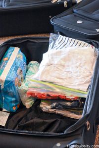 The SMART way to pack your Baby or Toddler for Vacation For whenever we can all afford a vacation! For bigger kids you could just put a single outfit in a bag (pants, shirt, undies, & socks) that way they can get themselves dressed without having to find everything for them! @brendakirkdd @ekirk15