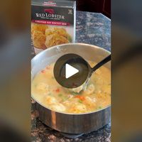 I used a box of red lobster cheddar bay biscuits to make the dumplings... | chicken and dumpling | TikTok