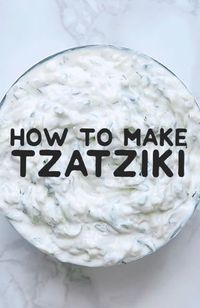 This healthy and refreshing tzatziki recipe is a simple and classic Greek yogurt sauce. A great easy dipping sauce for on gyros, as a salad dressing, or for dipping crackers or fresh veggies! #greekfood #vegetarian #vegetarianrecipes #easyrecipes #sauce #condiments #tzatziki