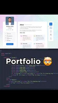 8th Awesome portfolio website Html Css Javascript 👨‍💻 Follow @technewsidea for more ❤️ 📌Check BIO For Full Source Code 💫 #portfoliowebsite #websitedesign #webdevelopment #webdesignerfreelancer #webdesigner #webdesigning #personalportfolio #websitedesigning #webdesigninganddevelopment #htmlcss #explore