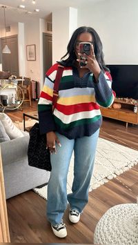 Casual, fall outfit, winter outfit, outfit ideas, casual fashion, fit inspo, jeans, sweater, oversized sweater, converse, coach tote bag, fashion inspo, outfit inspiration