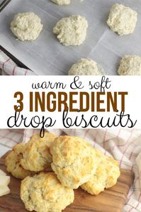 3 Ingredient Drop Biscuits - easy biscuit recipe