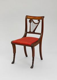 Side Chair  Date: 1810–20 Geography: Mid-Atlantic, New York City, New York, United States Culture: American Medium: Mahogany, ash, tulip poplar