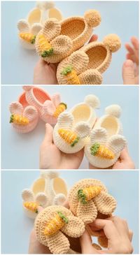 Crochet Bunny Baby Shoes - Crochet Ideas