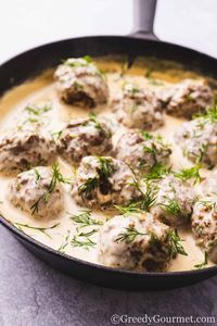 Lamb Meatballs with a Creamy Dill Sauce