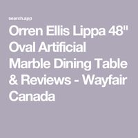 Orren Ellis Lippa 48" Oval Artificial Marble Dining Table & Reviews - Wayfair Canada