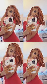 black girl hairstyles | slick back hairstyles | black girl selfies | layouts black girls | pretty black girls |
black girls pretty | ginger loc styles | boho faux locs 