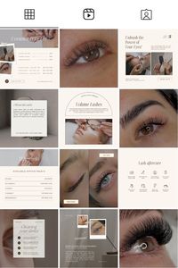 Looking to upgrade your Instagram feed? Look no further our Lash tech Canva Instagram Templates bundle including 50 Instagram Posts & 50 Instagram Stories will help you save hours of time and create a perfect, professional-looking cohesive feed in minutes. #lashtech #lashextensions #lashtemplate #lashartist #eyelashextensions #eyelash #canvatemplate #instagramtemplate #instagramfeed #brandfeed #aesthetic #brandtemplate