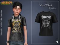 The Sims Resource - Sims 4 - Clothes - WisteriaSims - For Children - Vince T-shirt for Boys