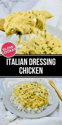 Italian Dressing Chicken is perfect for a busy weeknight meal. Only 4 ingredients, plus a slow cooker, makes for an easy dinner!