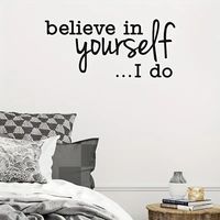 Believe In Yourself Wall Stickers Modern Minimalist English Self Adhesive Room Beautification Decorative Painting | Free Shipping, Free Returns | Temu