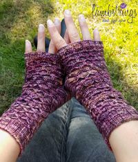 Free Knitting Pattern for Carbon Fingerless Mitts - These mitts feature a slipped stitch pattern inspired by carbon ring structures. Fingering weight yarn. Designed by Shanna Felice