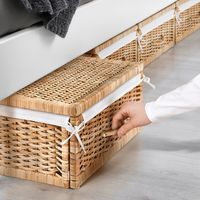 TOLKNING Basket, handmade rattan, 19 ¾x17x7 ½" - IKEA