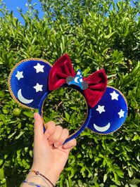 Sorcerer Mickey Fantasia Inspired Mickey Ears Glow in the Dark - Etsy