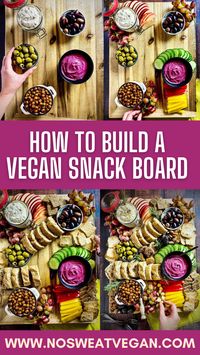 A vegan snack board is a simple yet elegant way to load up on all your favorite vegan goodies. These boards are perfect for parties or a quiet night in. Add your favorite dips and snacks for a delicious vegan charcuterie baord. #vegansnackboard #vegancharcuterieboard #snackboard #healthysnackboard #veganappetizers #veganpartyfood #easyveganmeals #vegetariancharcuterieboard #healthyappetizers #healthysnacks