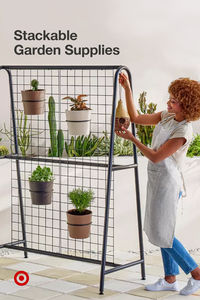 Transform your patio or balcony into a garden with this stackable rack. Prep & plant flower beds to get your outdoor space ready for summer landscaping. A hanging garden is a versatile idea for small or big spaces.