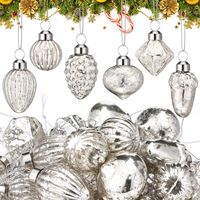 PRICES MAY VARY. Christmas Ornaments Set: the package contains 24 pieces mini glass vintage ornaments, come with 6 different styles, feature with 1.2inch in diameter, delicate and charming, creating a cohesive look on your Christmas tree with these vintage glass Christmas balls, and perfect for adding a traditional and elegant look to your Christmas holiday display Vintage Christmas Balls: our christmas tree ornament set includes a variety of glass hanging Christmas balls in different shapes, from classic round ornaments to unique diamond designs, filled with a strong retro sense, there is something for everyone in this set; The mini vintage ornaments are must-haves for collectors and those who appreciate the vintage Christmas decoration trend, ideal for adding a touch of charm to small tr