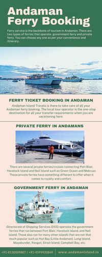 Ferry services in Andaman that transfer travellers between Port Blair, Havelock Island, and Neil Island. Andaman Island Travels tour operator is the one-stop destination for all Andaman ferry booking at affordable rates. For booking: +91-8130509887 / +91-9599920849