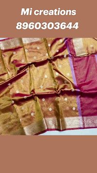 🏻 Name — Banarasi Saree

👉🏻 Description — Latest Arrival Exclusive Fancy Banarasi Mix tissue Silk Saree With All Over Double Zari Multi Meenakari Woven Available At Manufacturing Price

👉🏻 Fabric — Banarasi Semi tissue 

👉🏻 Fabric Type — Soft & Smooth [ Dyeable ]

👉🏻 Quality — Best In Class

👉🏻 Care — Dry Clean

👉🏻 Measurement — 5.5 Mtr Saree Size Approx 1 Mtr Blouse Size Approx

👉🏻 Blouse — Yes [ Attached ]

👉🏻 Condition — New & Exclusive

👉🏻 Availability — Single And Multiple Available

👉🏻 Price — At Manufacturing Rate [ Do Message For Price ]

👉🏻 Note — Colour Will Be Dye According To The Customer's Requirements Due To Be Dyeable Saree

👉🏻 Extras — On Demand Tessal Can Be Attached To Pallu 

👉🏻 For Price, Details And Any Queries Contact Us On WhatsApp