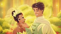 Princess Tiana and Prince Naveen in Anime style