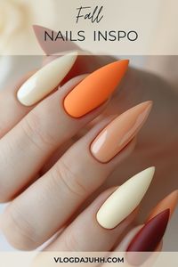 Explore a variety of fall nail designs that are perfect for this season. From warm tones to elegant patterns, find the look that's right for you. #FallNails #AutumnNailArt #NailDesigns #FallNailInspo #NailArtTrends #AutumnNailColors #SeasonalNails #NailInspiration