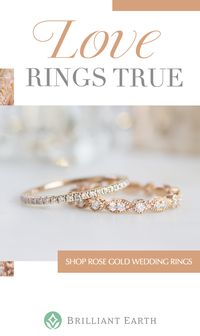 Rose gold wedding rings have a vintage beauty that feels modern today, fitting for love that’s every bit as timeless.