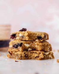 Salted Brown Butter Cranberry White Chocolate Cookie Bars.