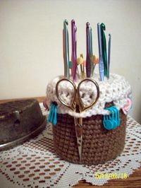 crochet caddy