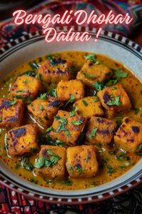 Dhokar Dalna is a classic Bengali dish that will wow your taste buds with its aromatic gravy and lentil cakes (dhoka). The distinctive texture and nuanced flavors of this vegetarian treat have made it a mainstay in Bengali cooking.