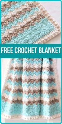 This free crochet blanket pattern is perfect for beginners. The border does not use any post stitches. This afghan can be adapted for a boy or a girl. The pattern easy, simple, and fast. #freecrochetblanketpattern, #easycrochetblanketpattern, #freecrochetbabyblanket