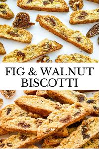 Fig Walnut Biscotti are a delicious hard Italian cookie recipe. Twice baked crisp fruit Italian cantucci biscuits filled with dried figs and nuts.