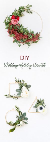 DIY floral and Greenery Holiday and Wedding Wreath Ideas