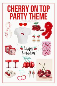 All items linked on Benable | Click the link to shop |  Cherry on top | Party Theme | Party Inspo | Cherry Red | Bachelorette Theme | Unique Party Themes | Party Decor | Red Party Themes | Girly Party Themes | Red Bachelorette Theme | Cherry Print | Birthday Party Ideas | Girls Night in Ideas | coquette style | cherry theme | Hen Do Theme | Cherry Cocktails | Party Essentials | cherry aesthetic | hot red aesthetic | cherry special person | berry first birthday   This post contains affiliate links that I may earn a commission from if you choose to purchase