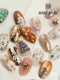 source from xiaohongshu brand BARBIE MIRAGE #christmasnails #nails #nailart