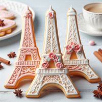 Eiffel Tower 5" Cookie Cutter View our entire selection at www.etsy.com/shop/TheCookieCutterShop oooooo Cookie Cutters are great for   Cookie Dough, Pizza Dough, Pie Crust, Biscuits, Breads, Sandwiches, Cakes, Donuts, Homemade Pop Tarts, Cheese, Fruit, Vegetables, Tortillas for Chips, Pancakes, Eggs, Cinnamon Ornaments, Gifts, Pottery Clay Crafts, Play-Dough and so many craft projects.