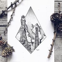 Artist Illustrates Magical Outdoor Adventures with Striking Stippling Art