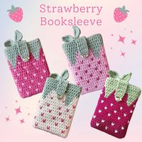 This listing is for one Strawberry Crochet Booksleeve and Leaf Bookmark. Choose between 3 different sizes. Hardcover, Paperback, or eReader (specify which eReader when checking out). Perfect gift for any book lover. **Book not included**