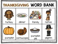 WRITING LISTS - kindergarten writing freebies - teach students how to write a list using word banks - perfect year round writing center for writer's workshop - try a FREE list - favorite things about Thanksgiving #kindergartenwriting #writinglists #firstgradewriting