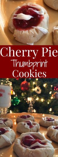 Cherry Pie Thumbprint Cookies | Who Needs A Cape? #BakethisHolidaySpecial with these scrumptious Cherry Pie Thumbprint Cookies using Lucky Leaf® Premium Cherry Pie Filling!