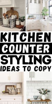 Bringing you the best kitchen counter styling ideas! The right kind of decor fits seamlessly in our daily routine but also enhances the overall aesthetic of the kitchen. Sharing the best ideas for: kitchen counter decor, farmhouse kitchen counter stlying, modern kitchen counter styling, creative kitchen countertop ideas, and ways to bring subtle seasonal decor into your kitchen!