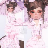 dress to impress cherry blossoms outfit idea / inspo ! themes: cherry blossoms, japan, florals ── .✦ made by me !