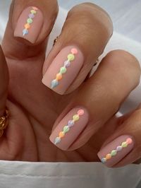 pastel dot nail design