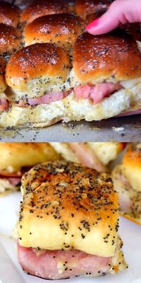 Looking for an easy dinner idea or appetizer ideas? This Hawaiian ham and cheese sliders recipe is easy to make plus They are the best Hot Ham and cheese sliders! Try this quick and Easy ham sliders recipe today! #eatingonadime #appetizer #easyappetizer #recipes #easyrecipes #sliders #ham