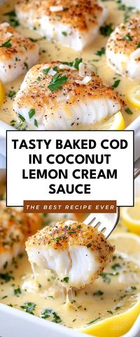 Dive into this Zesty Baked Cod in Coconut Lemon Cream Sauce for a dish that's bursting with flavors! It’s an impressive yet easy dinner option that’ll make any weeknight feel like a special occasion.