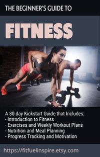 Kickstart Your Fitness Journey with "A Beginner's Guide to Fitness" Are you ready to transform your health and well-being but unsure where to start? "A Beginner's Guide to Fitness: A 30-Day Kickstart Guide" is designed just for you! This comprehensive ebook provides the perfect foundation for anyone looking to embrace a healthier lifestyle with confidence and ease. What's Inside: 30-Day Fitness Plan: The heart of this guide is a structured 30-day plan that gradually introduces you to the fundamentals of fitness. Each week builds on the last, helping you develop strength, endurance, and confidence in your abilities. Variety of Workouts: Enjoy a diverse range of workouts tailored for beginners, including bodyweight exercises, strength training, cardio routines, and flexibility exercises. Thi