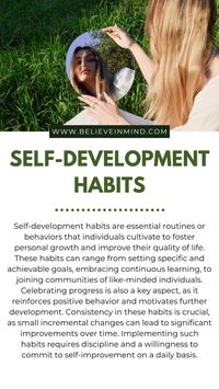 Discover essential self-development habits that can change your life and lead to lasting success. By cultivating habits such as mindfulness, goal-setting, and continuous learning, you can enhance personal growth and achieve both short-term and long-term goals. Learn how to stay motivated, improve time management, and build a routine focused on productivity and self-improvement. Perfect for those interested in personal growth strategies, self-discipline, and intentional living.