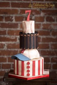 vintage baseball cake