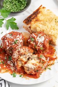 Cheese Stuffed Meatballs - Princess Pinky Girl