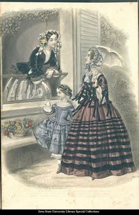 Day dresses, 1854 United Kingdom, La Belle Assemblee