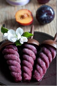 plum sorbet + red wine pops.